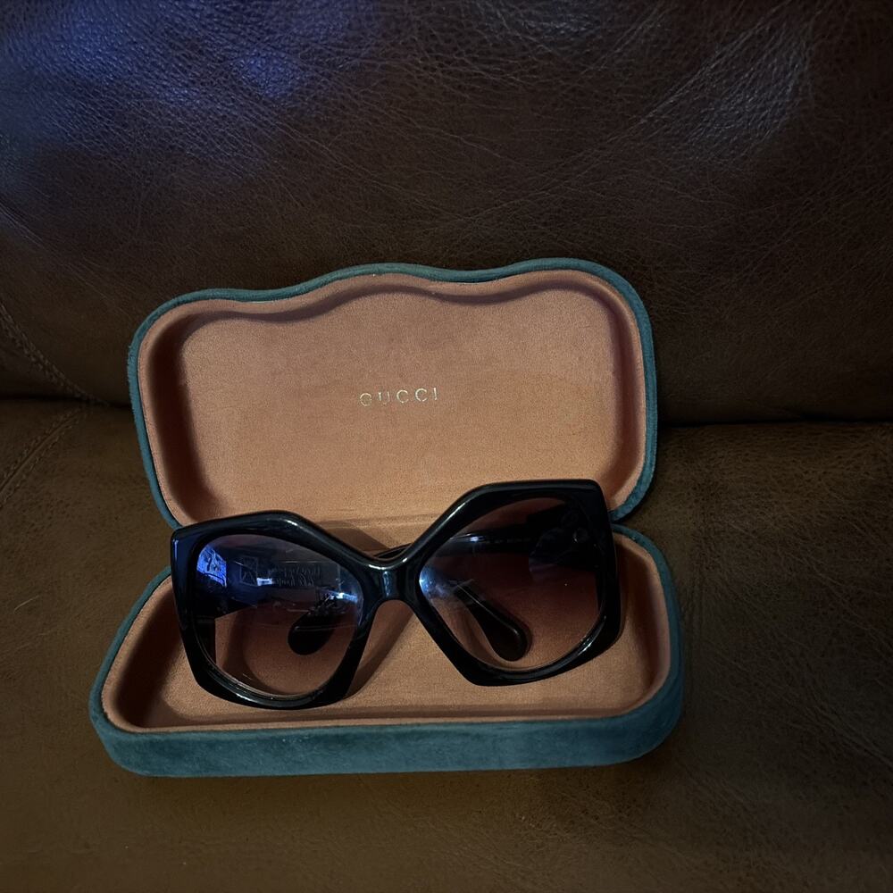 Gucci GG0875S Women's Oversized Square Sunglasses Black Frames Only
